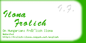 ilona frolich business card